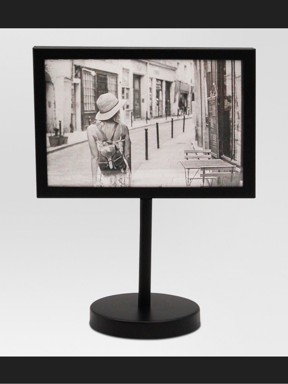 4x6 Modern Standing Single Picture Frame Black